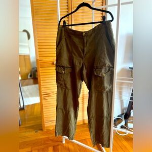 Anthropologie cargo pants silky